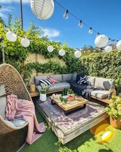 Beliani 5-istuttava Ulkosohvaryhmä Akasiapuu Tummanharmaa MYKONOS -Ulkokalusteet myymälä undef src sa picid 798269 type whitesh image 1