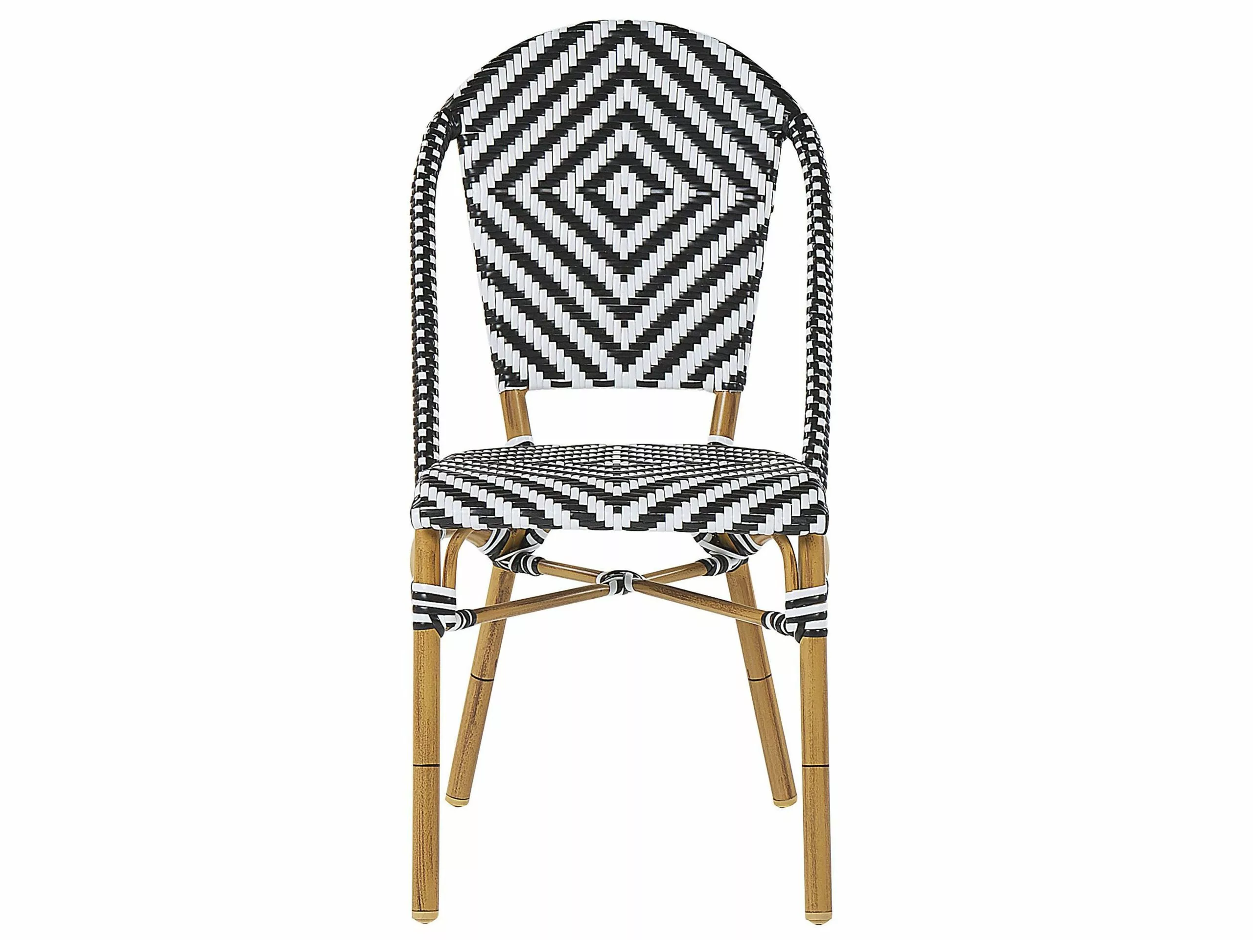 Beliani Puutarhatuolit 4kpl Setti Mustavalkoinen RIFREDDO - Image 7