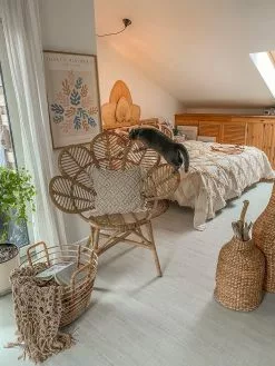 Beliani Riikinkukkotuoli Rottinki Luonnonväri FLORENTINE -Ulkokalusteet myymälä undef src sa picid 800484 type whitesh image