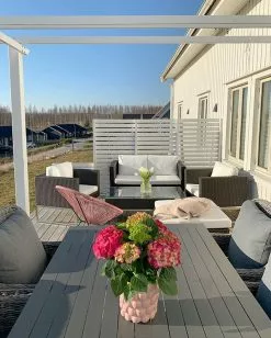 Beliani 6-istuttava Ulkoruokailuryhmä Polyrottinki Harmaa CASCAIS -Ulkokalusteet myymälä undef src sa picid 800806 type whitesh image