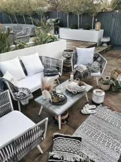 Beliani Puutarhasohvasetti Luonnonvalkoinen RAGUSA -Ulkokalusteet myymälä undef src sa picid 802225 type whitesh image 2