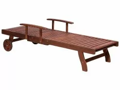 Beliani Puinen Aurinkotuoli Sinisellä Pehmusteella TOSCANA -Ulkokalusteet myymälä undef src sa picid 802640 type whitesh image