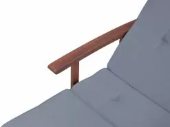 Beliani Puinen Aurinkotuoli Sinisellä Pehmusteella TOSCANA -Ulkokalusteet myymälä undef src sa picid 802643 type whitesh image