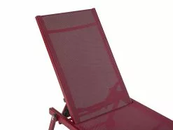 Beliani Metallinen Punainen Aurinkotuoli PORTOFINO -Ulkokalusteet myymälä undef src sa picid 803898 type whitesh image