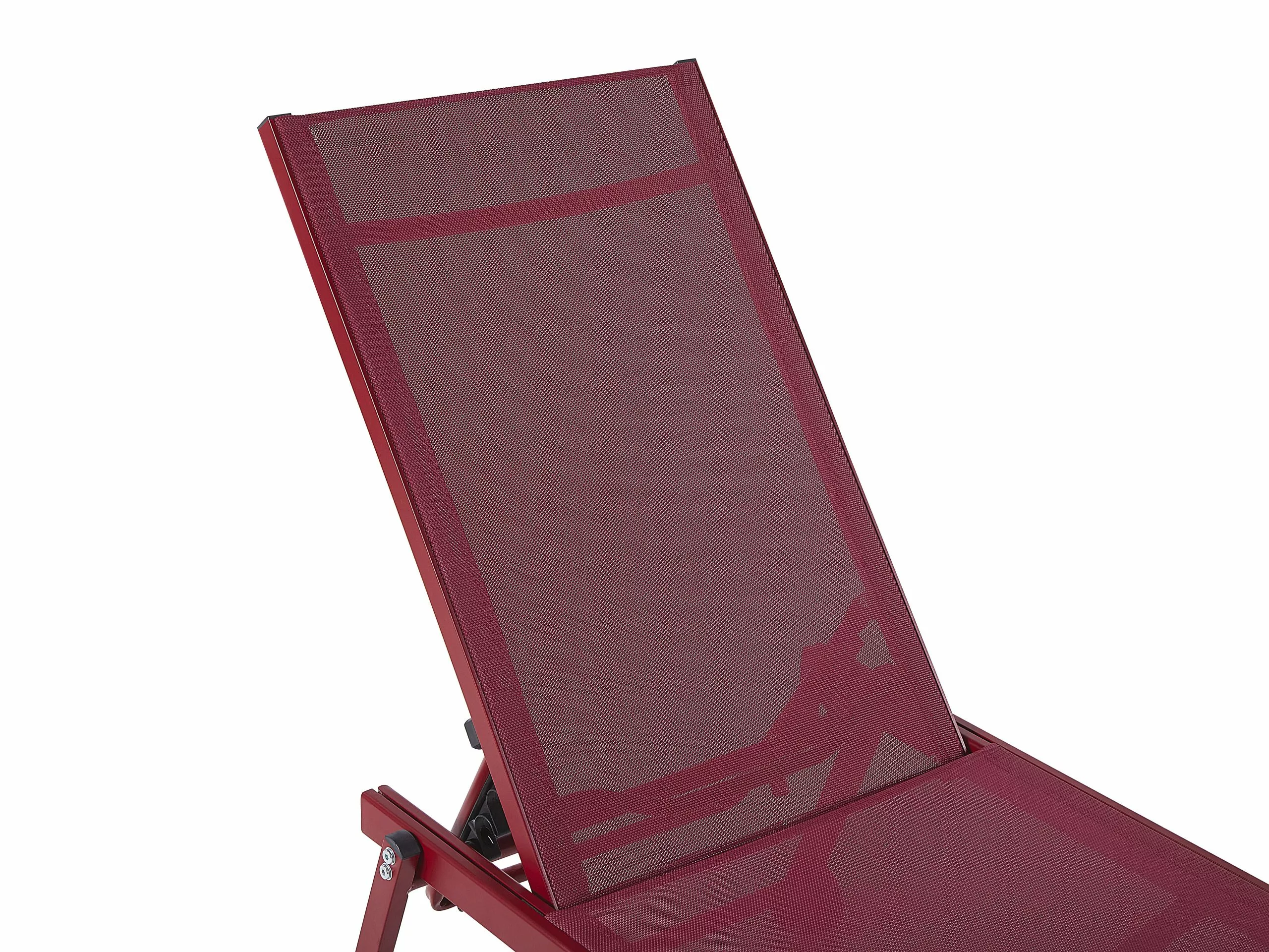 Beliani Metallinen Punainen Aurinkotuoli PORTOFINO - Image 6