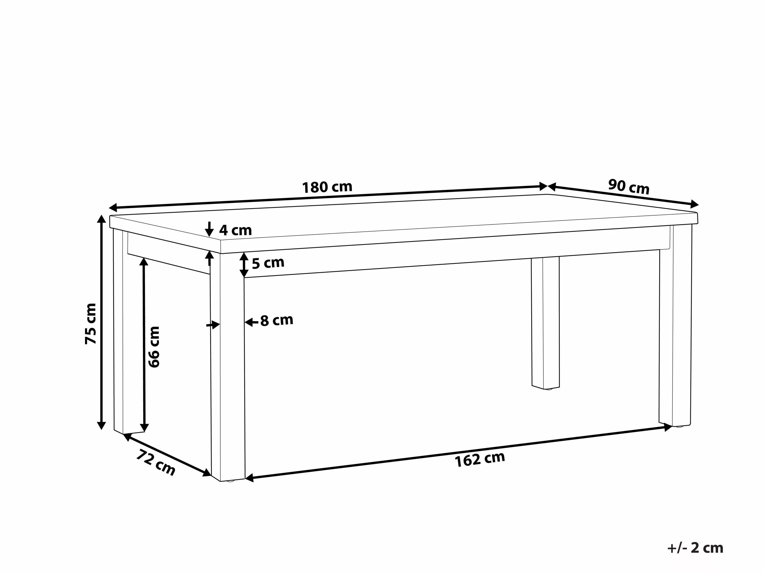 Beliani Puutarhapöytä Kuitusementti Harmaa 180 X 90 Cm OSTUNI - Image 9