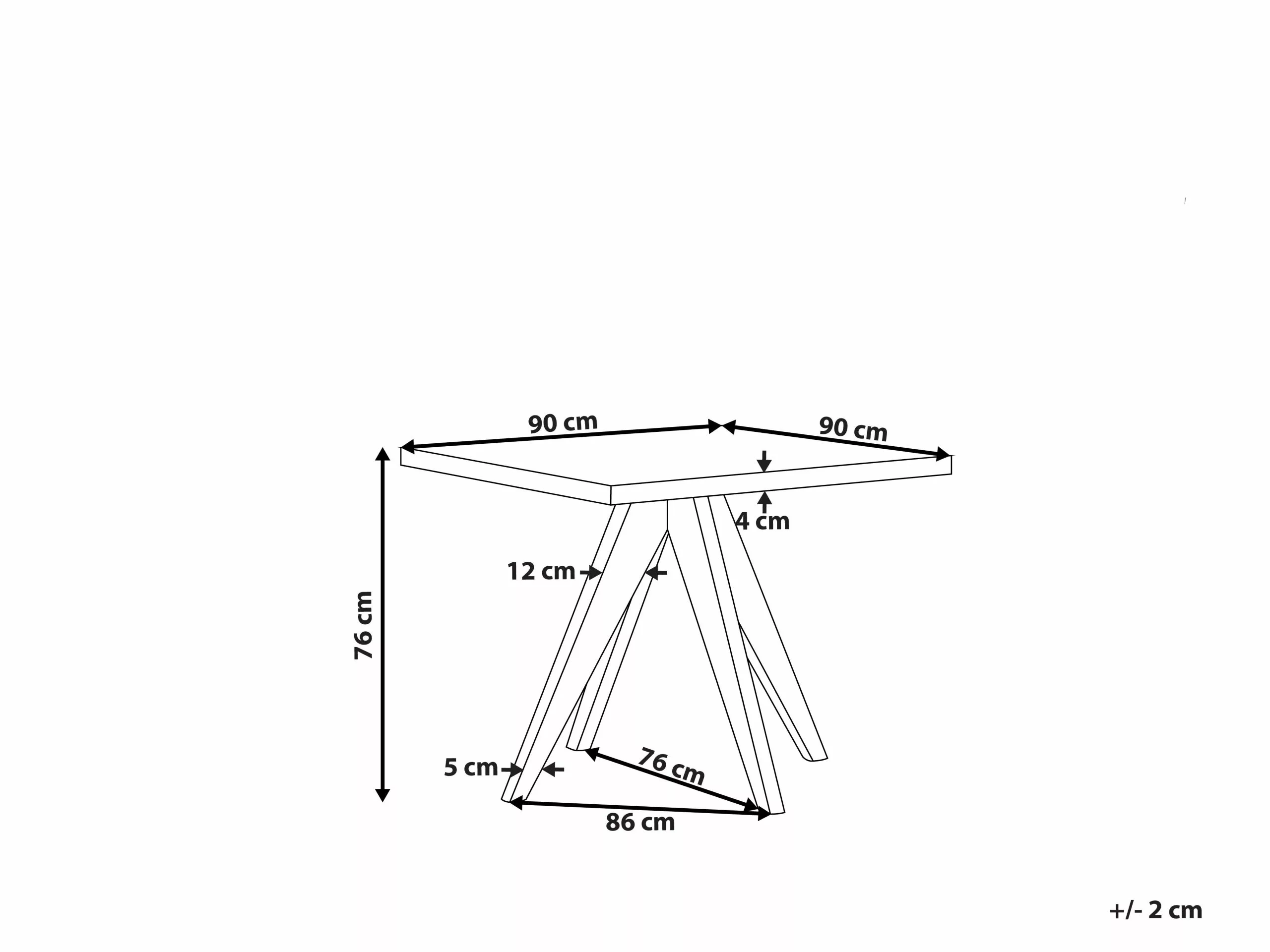 Beliani Puutarhapöytä Kuitusementti Harmaa 90 X 90 Cm OLBIA - Image 8