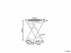 Beliani Puutarhapöytä Metallinen ø 70 Cm Vaaleanvihreä BIVIO 13 Beliani Puutarhapöytä Metallinen ø 70 Cm Vaaleanvihreä BIVIO -Ulkokalusteet myymälä undef src sa picid 806693 type whitesh image