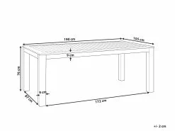 Beliani Puutarhapöytä Eukalyptus Vaalea Puu 190 X 105 Cm MONSANO 17 Beliani Puutarhapöytä Eukalyptus Vaalea Puu 190 X 105 Cm MONSANO -Ulkokalusteet myymälä undef src sa picid 806734 type whitesh image