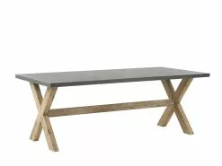 Beliani 6-istuttava Ulkoruokailuryhmä Kuitusementti Musta/harmaa OLBIA -Ulkokalusteet myymälä undef src sa picid 809478 type whitesh image