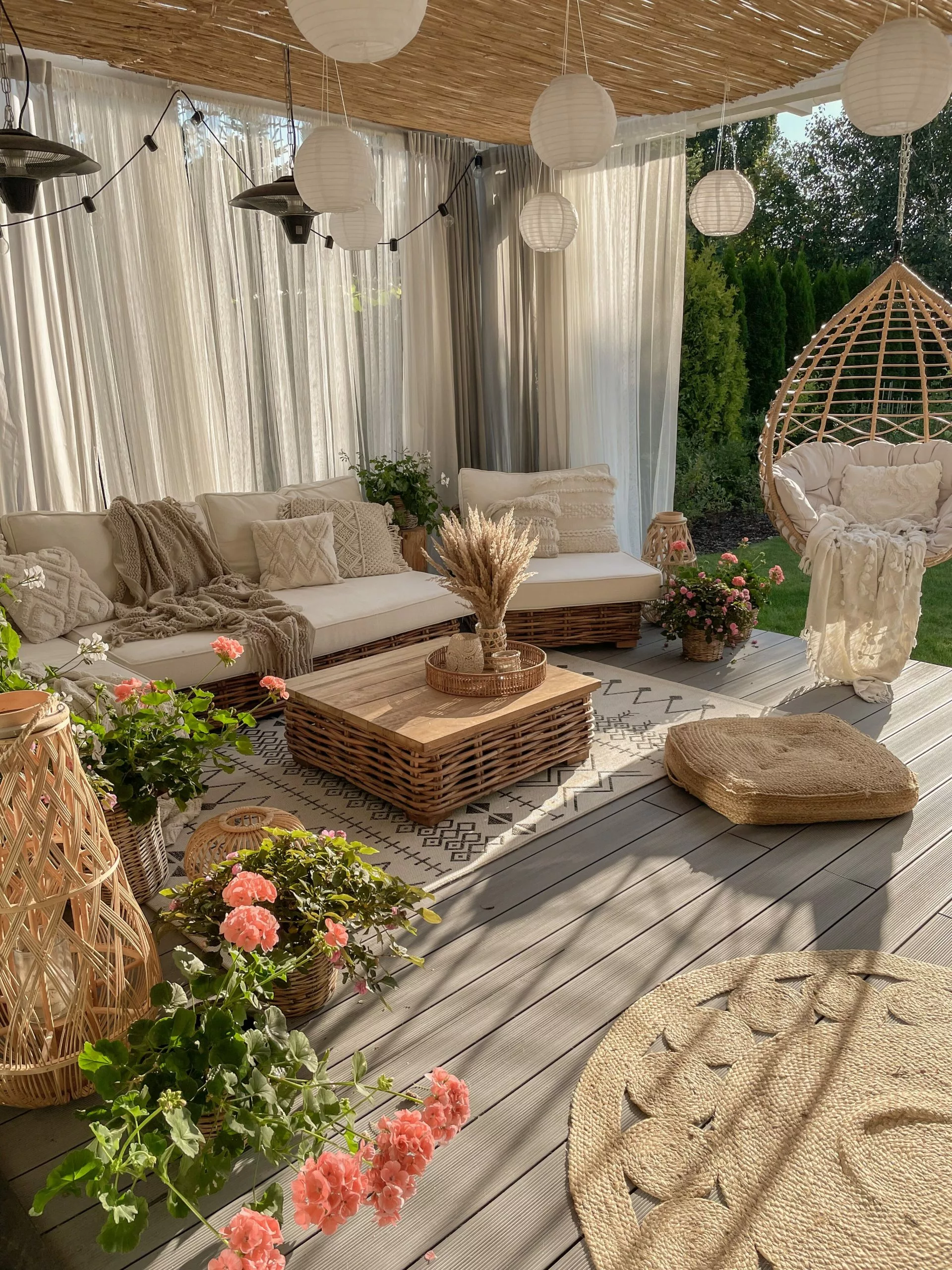 Beliani 4-istuttava Ulkosohvaryhmä Rottinki Vasenk. Luonnonväri VARALLO - Image 7