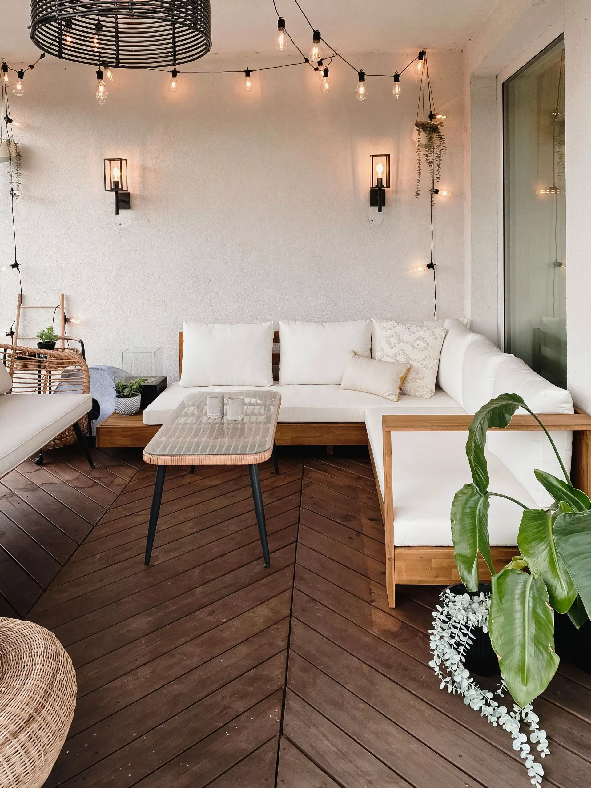 Beliani 5-istuttava Ulkosohvaryhmä Akasiapuu Vasenk. Valkoinen MARETTIMO - Image 4