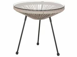 Beliani 2-istuttava Bistrosetti Polyrottinki Vaaleanharmaa ACAPULCO II -Ulkokalusteet myymälä undef src sa picid 811571 type whitesh image