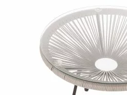 Beliani 2-istuttava Bistrosetti Polyrottinki Vaaleanharmaa ACAPULCO II -Ulkokalusteet myymälä undef src sa picid 811572 type whitesh image