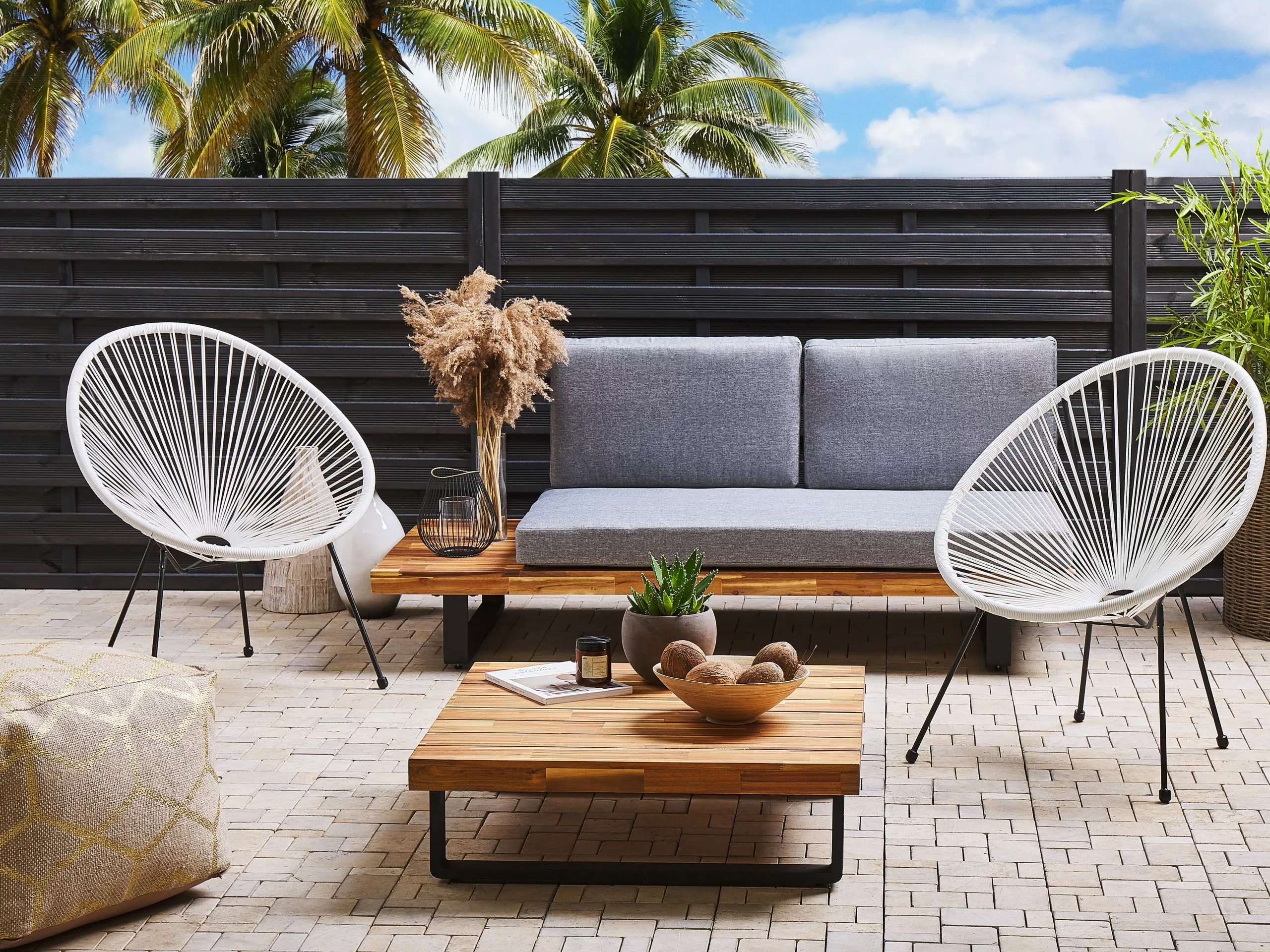 Beliani Narutuoli Polyrottinki Valkoinen ACAPULCO II 6 Beliani Narutuoli Polyrottinki Valkoinen ACAPULCO II - Image 4