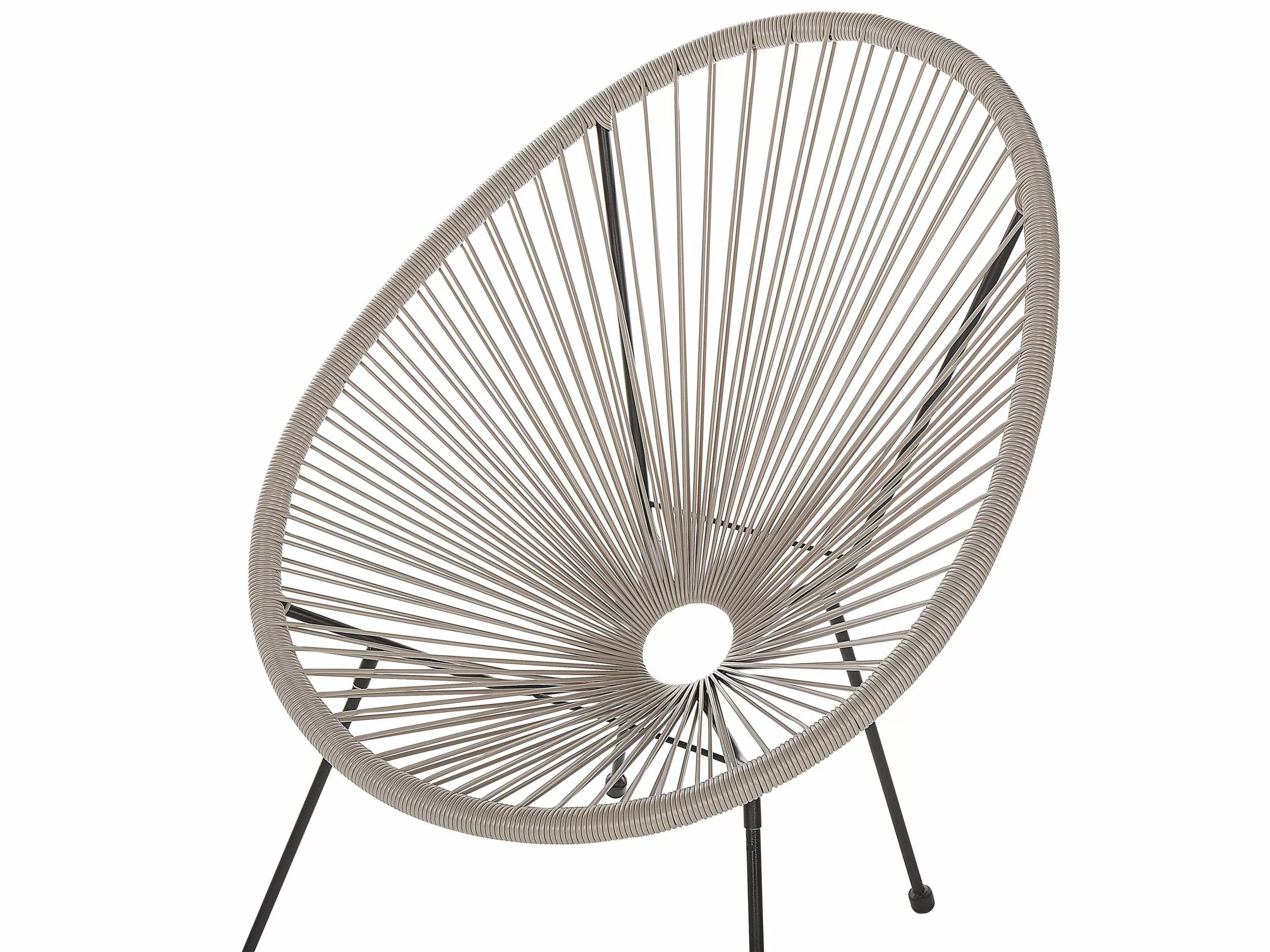 Beliani Narutuoli Polyrottinki Vaaleanharmaa 2 Kpl ACAPULCO II 10 Beliani Narutuoli Polyrottinki Vaaleanharmaa 2 Kpl ACAPULCO II - Image 8