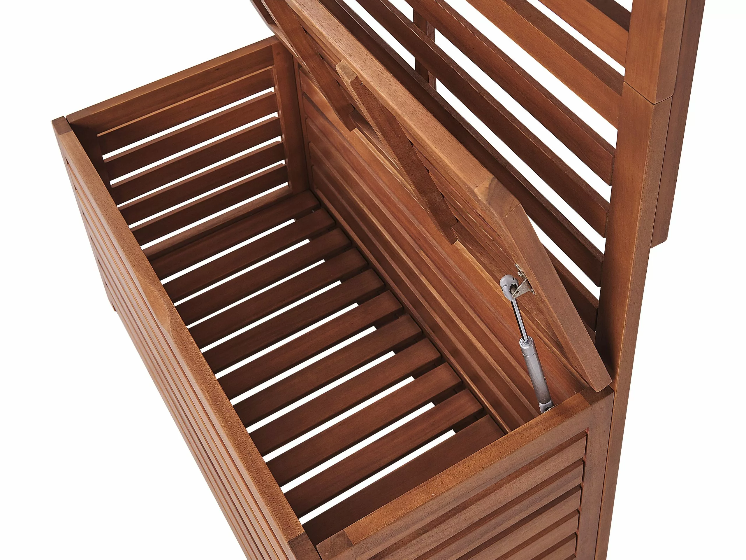 Beliani Säilytyspenkki Seinäpaneelilla Vaalea Akasiapuu 4 Hyllyä MATINO 11 Beliani Säilytyspenkki Seinäpaneelilla Vaalea Akasiapuu 4 Hyllyä MATINO - Image 9