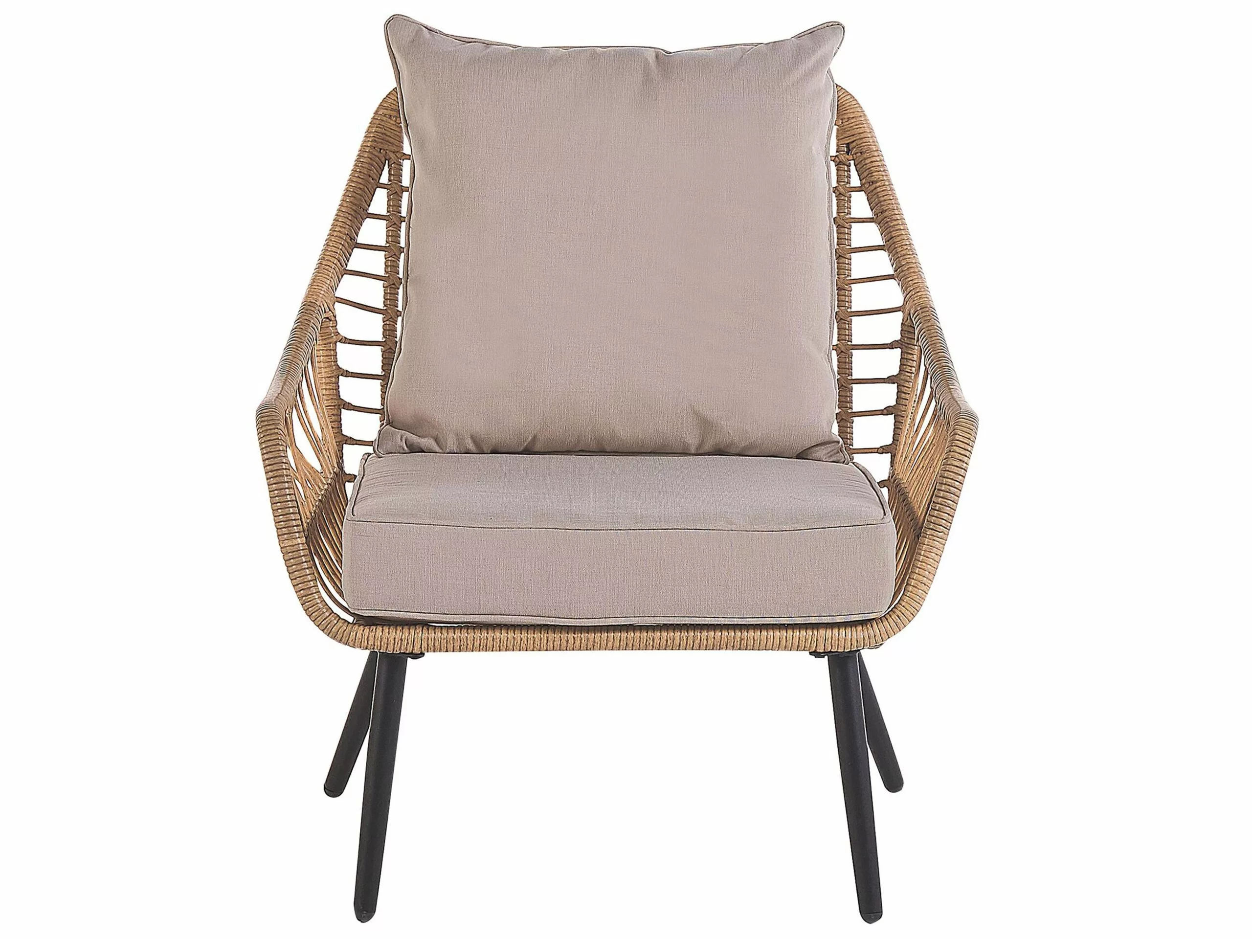 Beliani 2-istuttava Bistrosetti Polyrottinki Luonnonväri/beige LAURETO 8 Beliani 2-istuttava Bistrosetti Polyrottinki Luonnonväri/beige LAURETO - Image 6