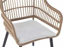 Beliani 6-istuttava Ulkoruokailuryhmä Polyrottinki Beige ALIANO II -Ulkokalusteet myymälä undef src sa picid 812459 type whitesh image