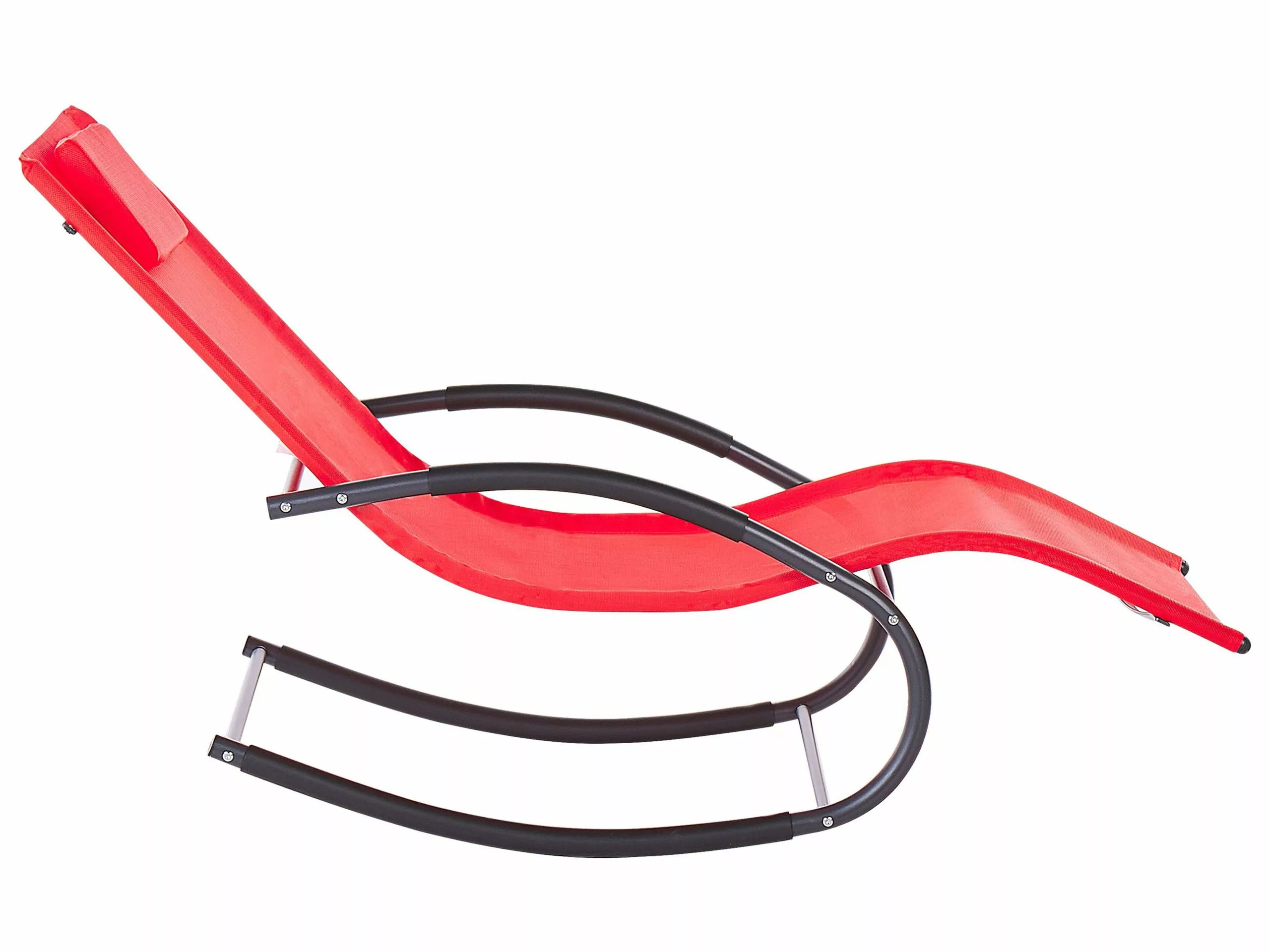 Beliani Aurinkotuoli Teräs Keinuva Punainen CARANO II - Image 6