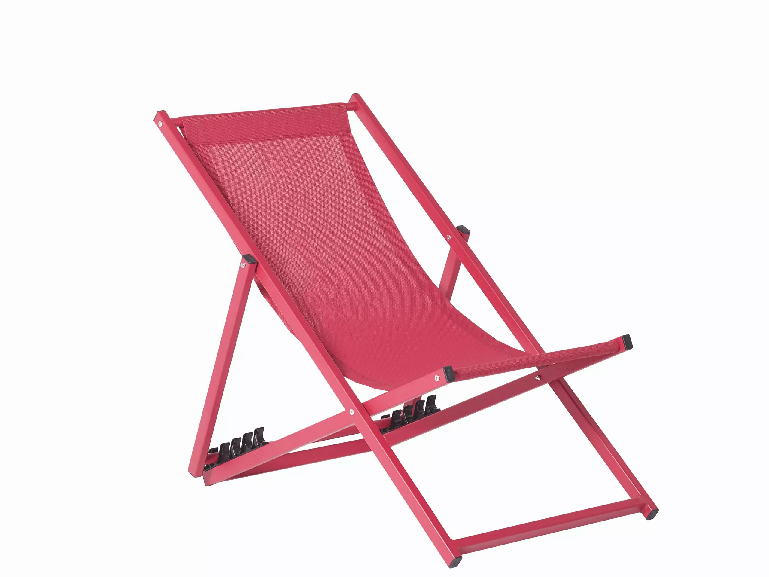 Beliani Punainen Aurinkotuoli Punaisella Kankaalla LOCRI 5 Beliani Punainen Aurinkotuoli Punaisella Kankaalla LOCRI - Image 3