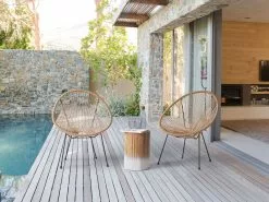 Beliani Narutuoli Polyrottinki Luonnonväri 2 Kpl ACAPULCO II -Ulkokalusteet myymälä undef src sa picid 813817 type color image