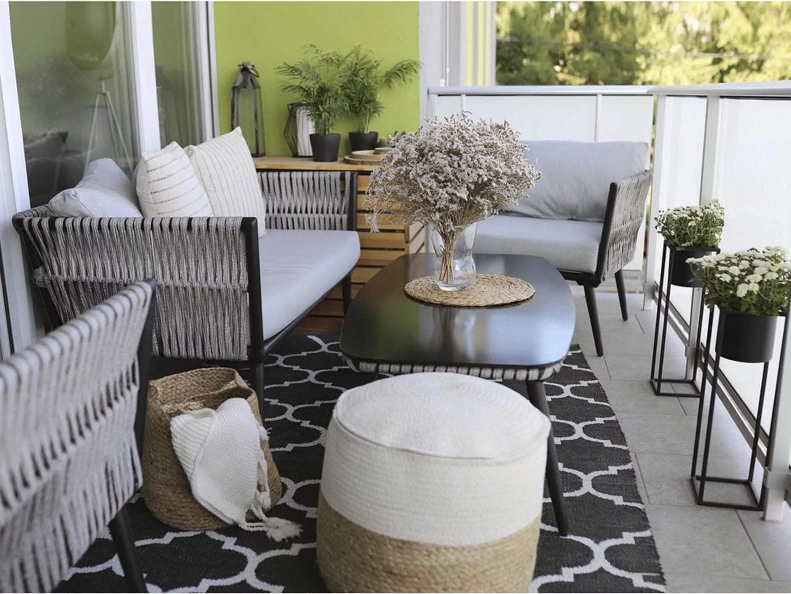 Beliani Puutarhapöytäryhmä Harmaa/musta PREVEZA - Image 10