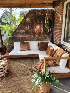 Beliani 5-istuttava Ulkosohvaryhmä Akasiapuu Vasenk. Valkoinen MARETTIMO -Ulkokalusteet myymälä undef src sa picid 818916 type whitesh image 2