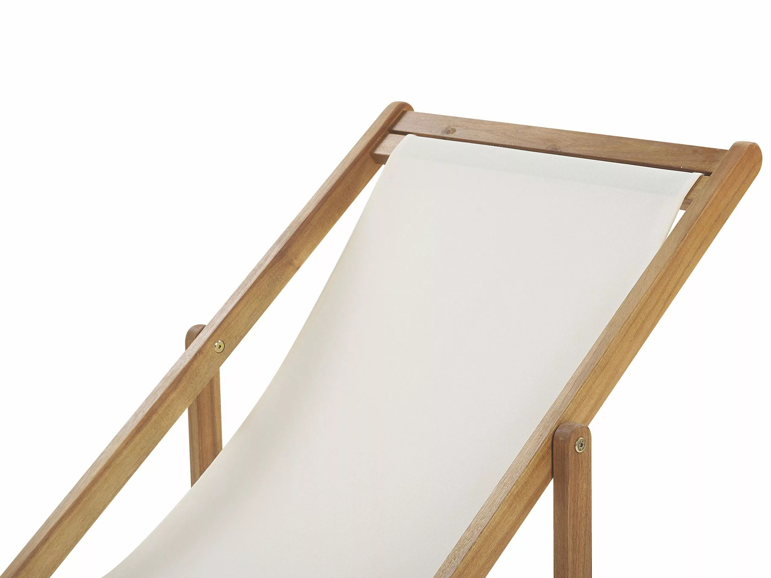 Beliani Vaalea Akaasiapuinen Aurinkotuoli Punaisella Kukkakuviokankaalla 2 Kpl ANZIO - Image 7