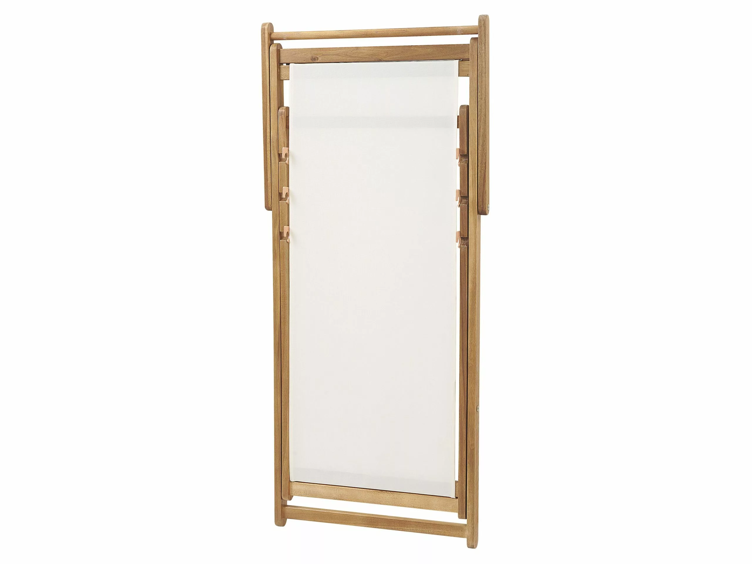 Beliani Vaalea Akaasiapuinen Aurinkotuoli Tukaanikuvioisella Kankaalla 2 Kpl ANZIO - Image 6