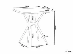 Beliani Valkoinen Puutarhapöytä SERSALE -Ulkokalusteet myymälä undef src sa picid 820146 type whitesh image