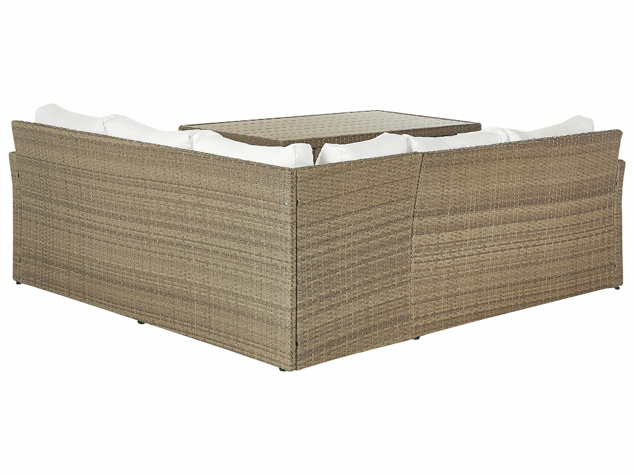 Beliani 5-istuttava Ulkosohvaryhmä Polyrottinki Ruskea BARDI - Image 7