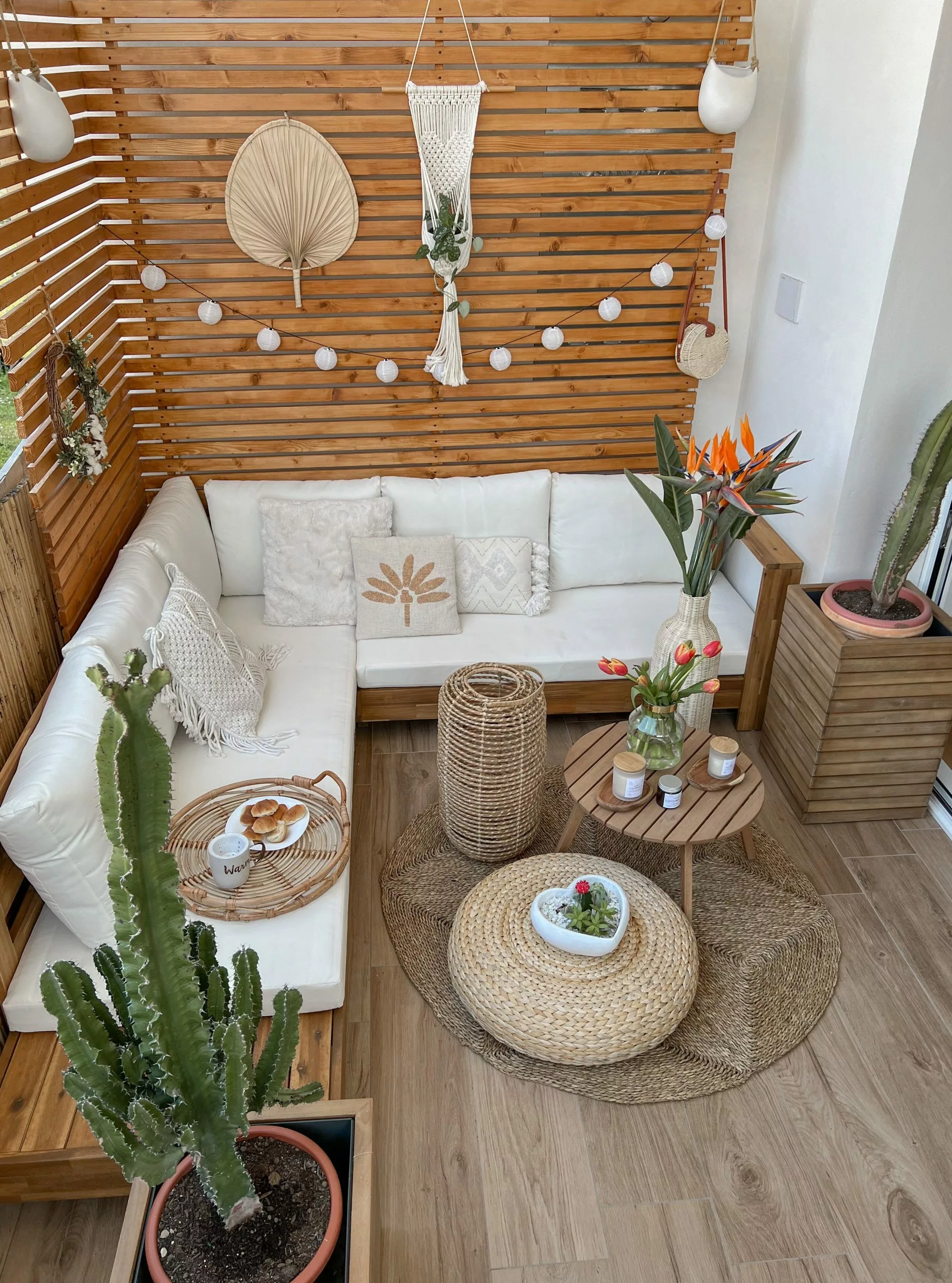 Beliani 5-istuttava Ulkosohvaryhmä Akasiapuu Vasenk. Valkoinen MARETTIMO - Image 8