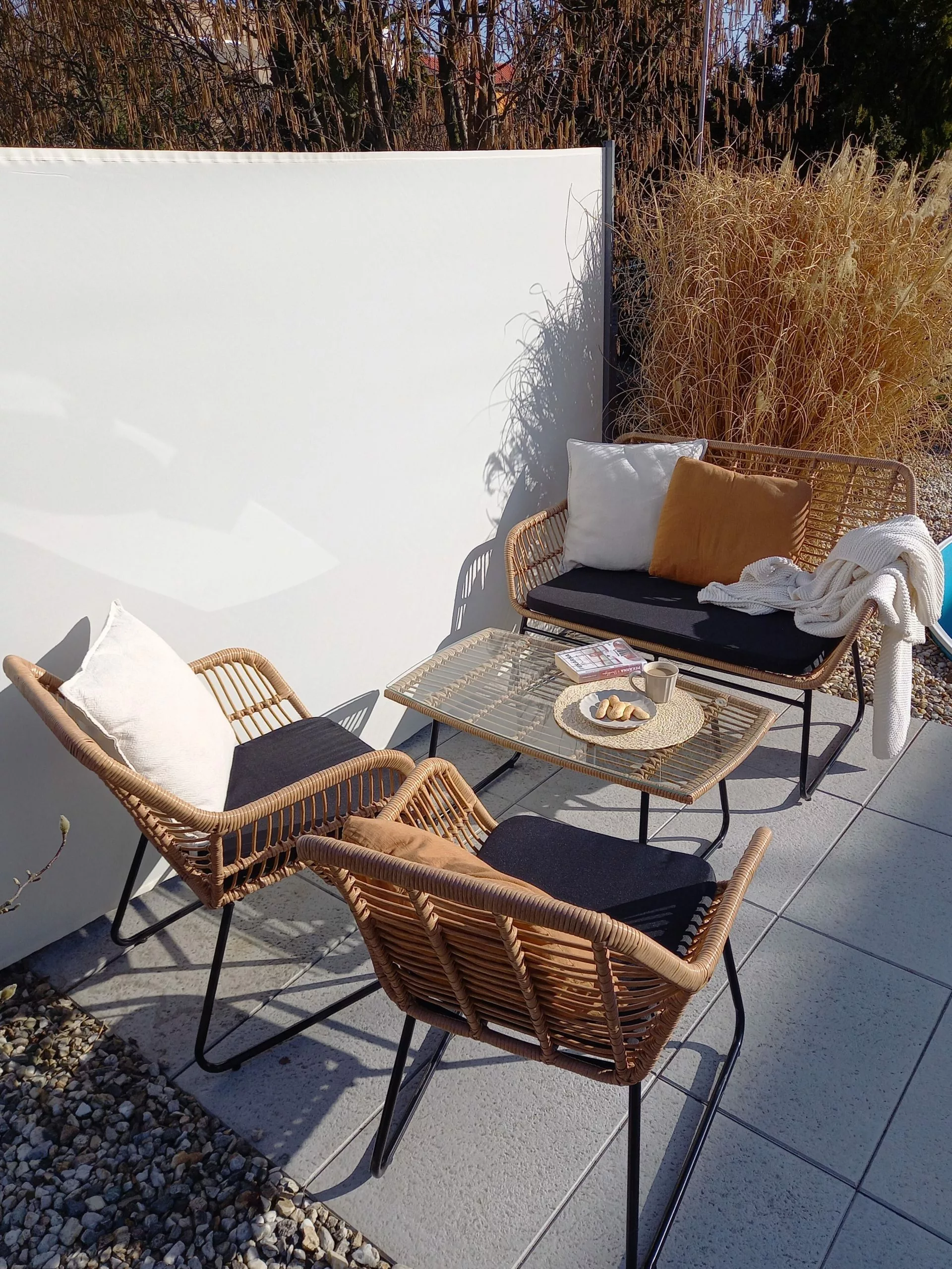 Beliani 4-istuttava Ulkosohvaryhmä Polyrottinki Luonnonväri MINORI 7 Beliani 4-istuttava Ulkosohvaryhmä Polyrottinki Luonnonväri MINORI - Image 5