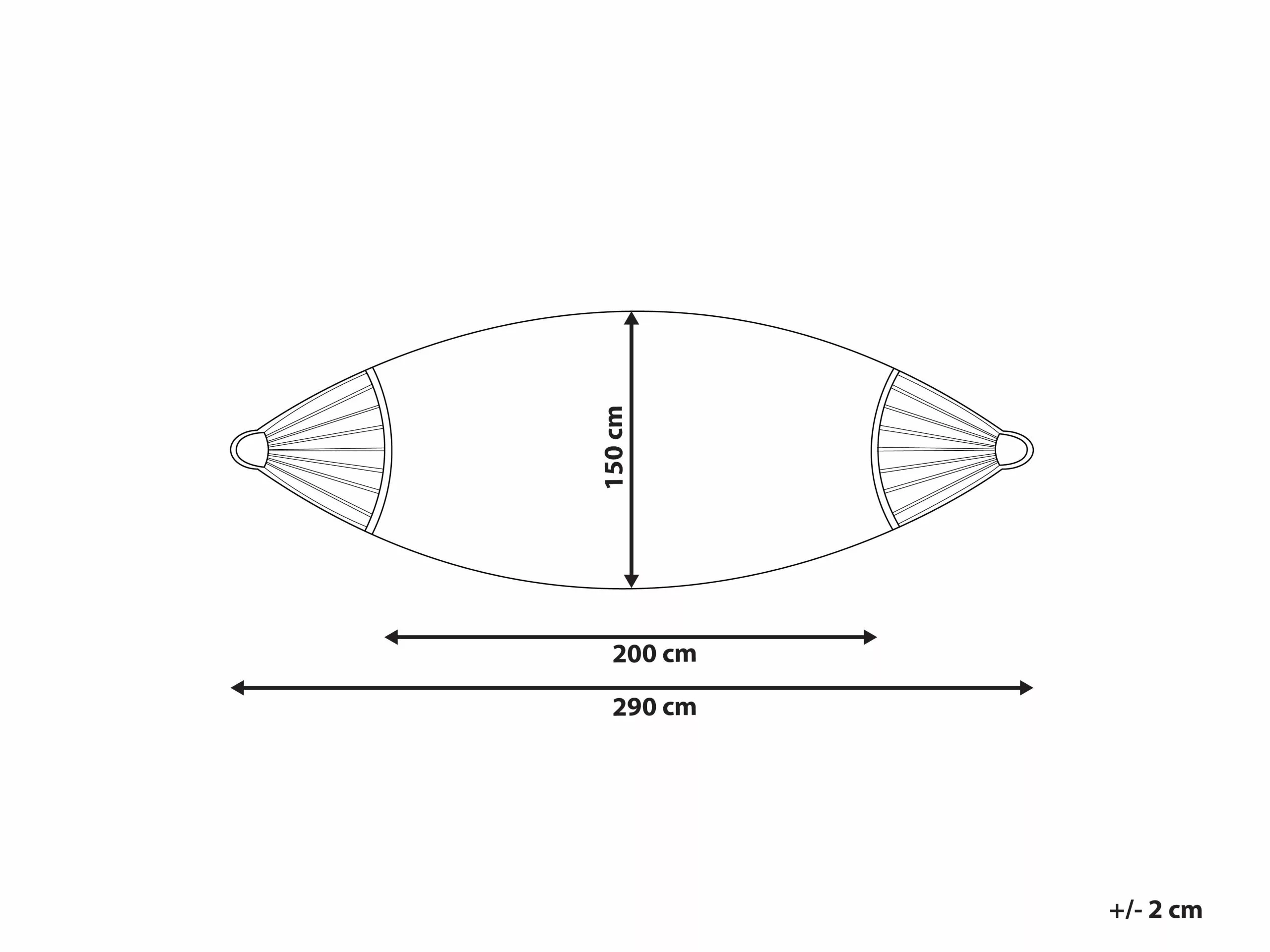 Beliani Riippumatto Puutarhaan Puuvillaa Vaaleanharmaa ROCCA - Image 6