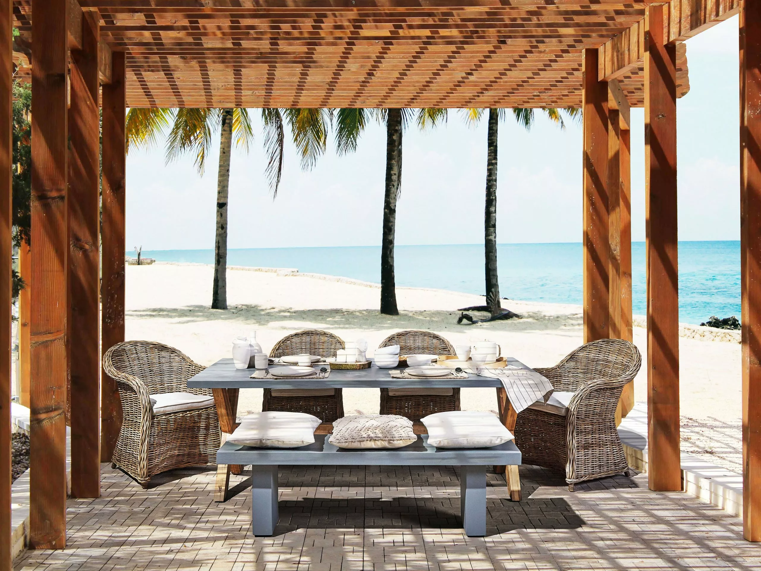 Beliani Puutarhatuoli Rottinki Luonnonväri SUSUA - Image 2