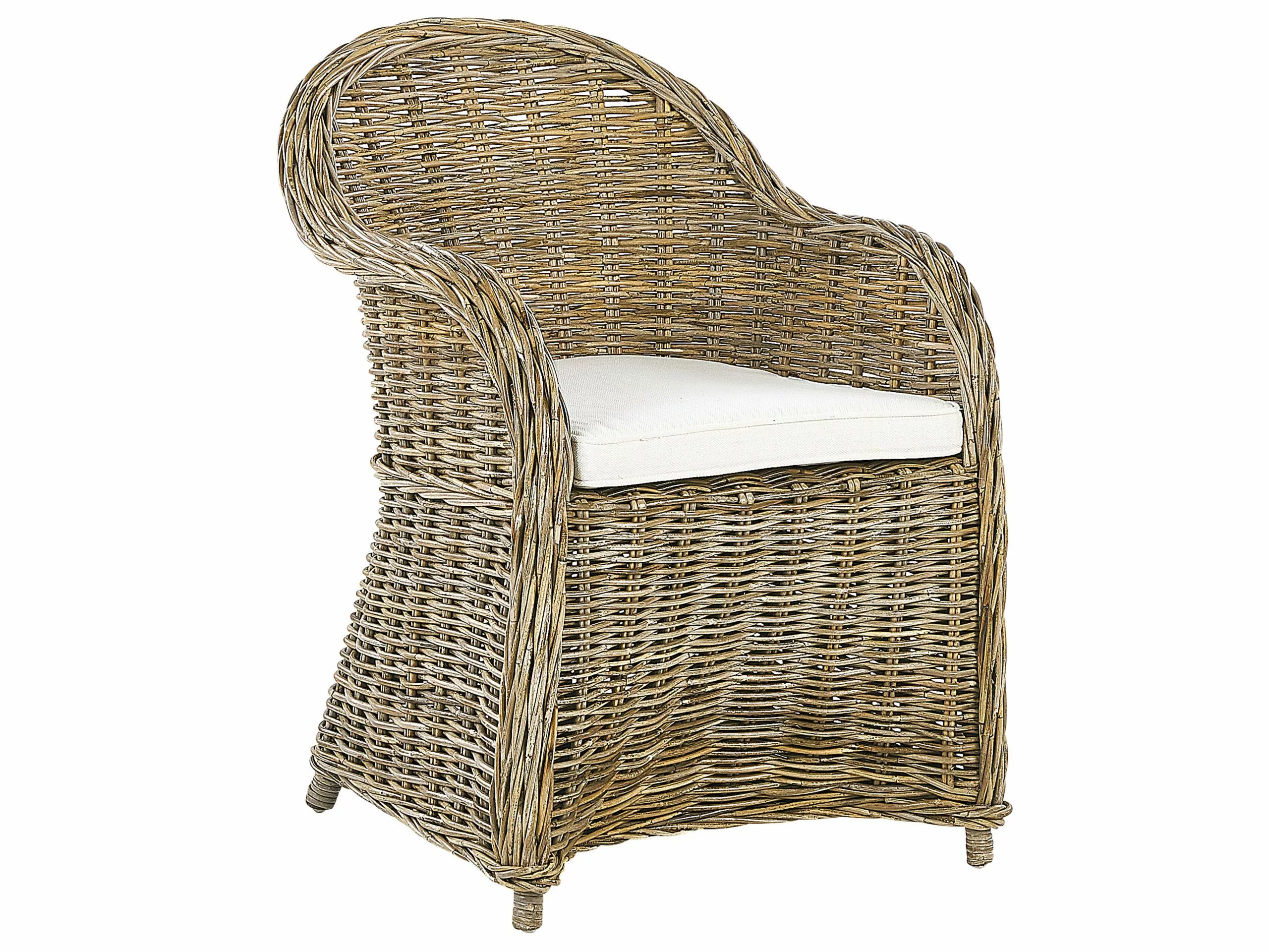 Beliani Puutarhatuoli Rottinki Luonnonväri SUSUA