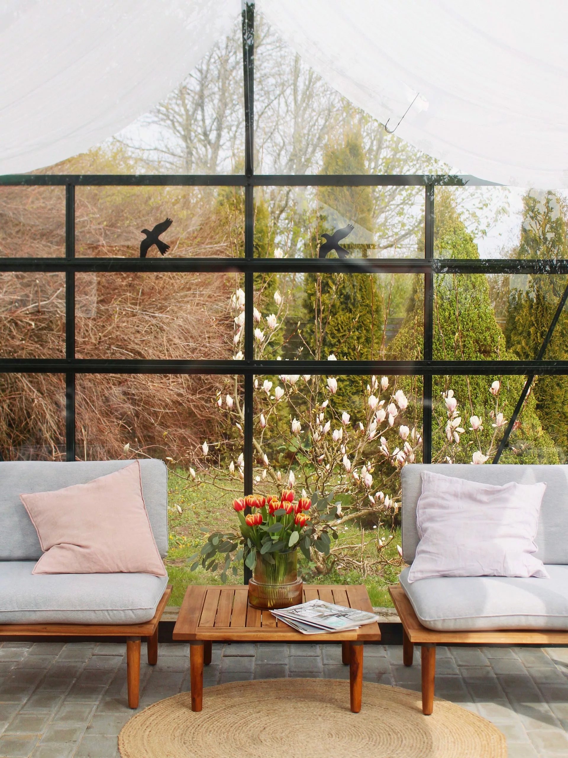 Beliani 2-istuttava Ulkosohvaryhmä Akasiapuu Harmaa FRASCATI - Image 6