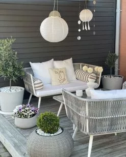 Beliani Puutarhasohvasetti Luonnonvalkoinen RAGUSA -Ulkokalusteet myymälä undef src sa picid 824859 type whitesh image 2