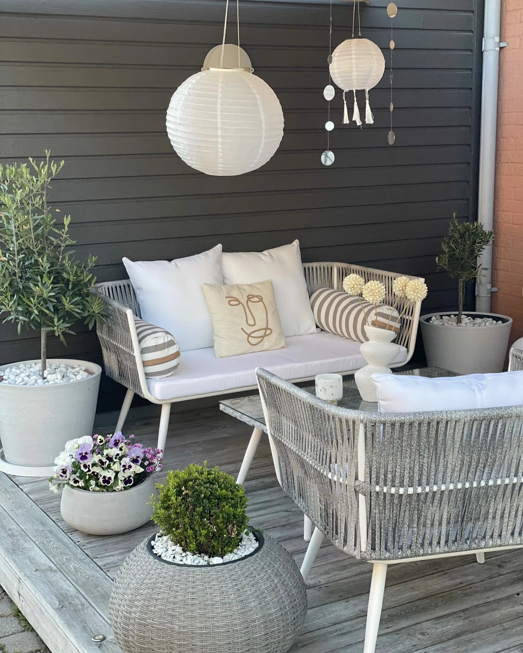 Beliani Puutarhasohvasetti Luonnonvalkoinen RAGUSA - Image 6