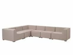 Beliani 7-istuttava Ulkosohva Kangas Oikeak. Beige AREZZO -Ulkokalusteet myymälä undef src sa picid 825152 type whitesh image