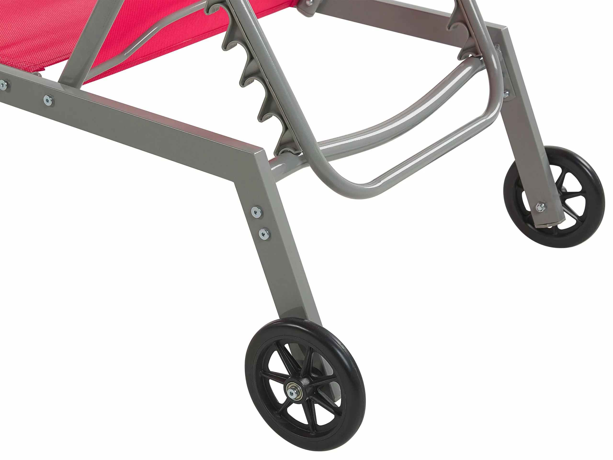 Beliani Punainen Teräksinen Aurinkotuoli LEVANZO 10 Beliani Punainen Teräksinen Aurinkotuoli LEVANZO - Image 8