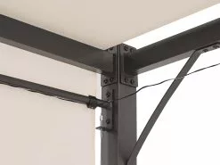 Beliani Beige Puutarhakatos LED-valoilla 310 X 215 Cm PARGA -Ulkokalusteet myymälä undef src sa picid 827690 type whitesh image