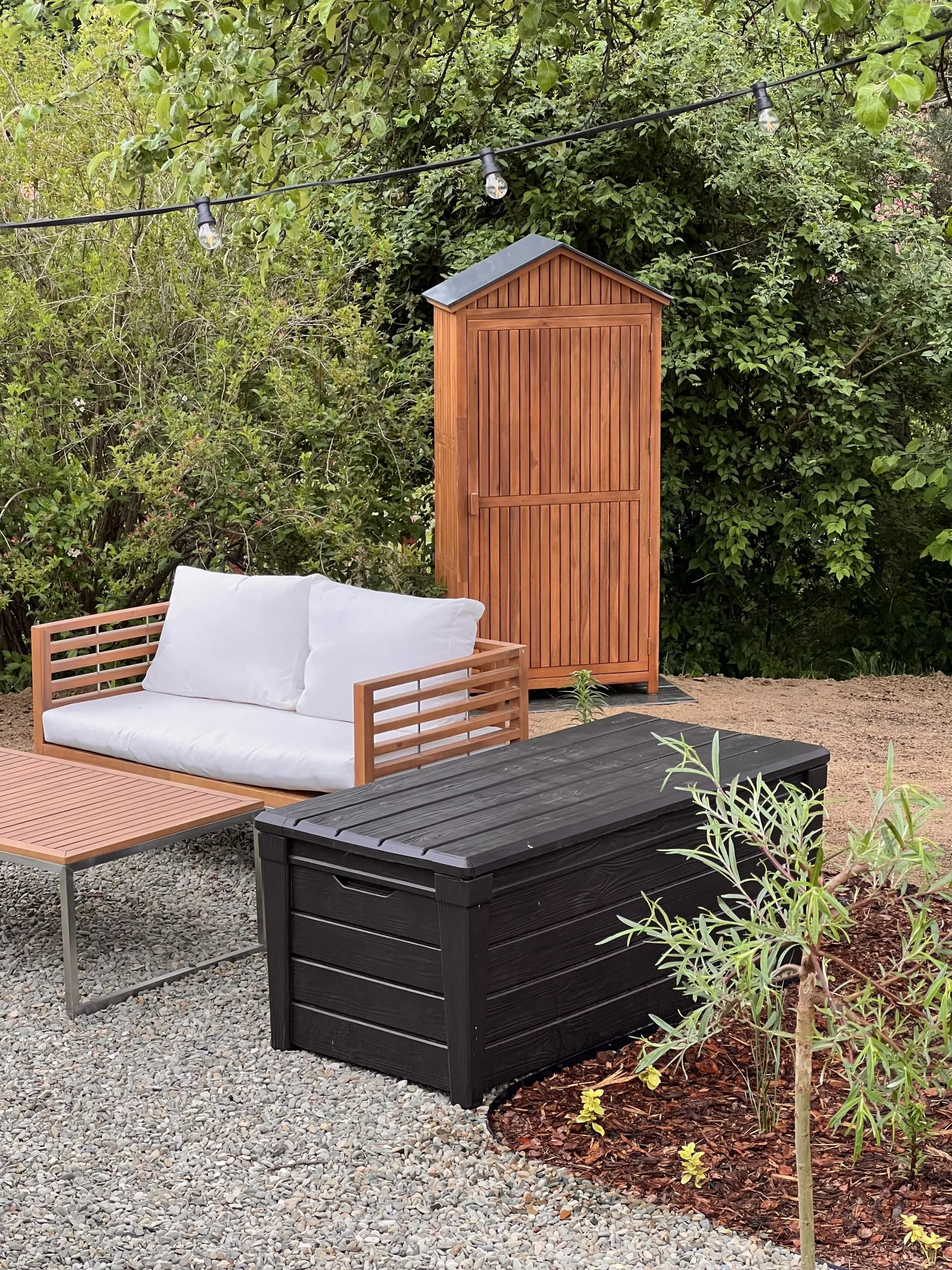 Beliani Puutarhakaappi Akasiapuu Ruskea 100 X 200 Cm SAVOCA - Image 7