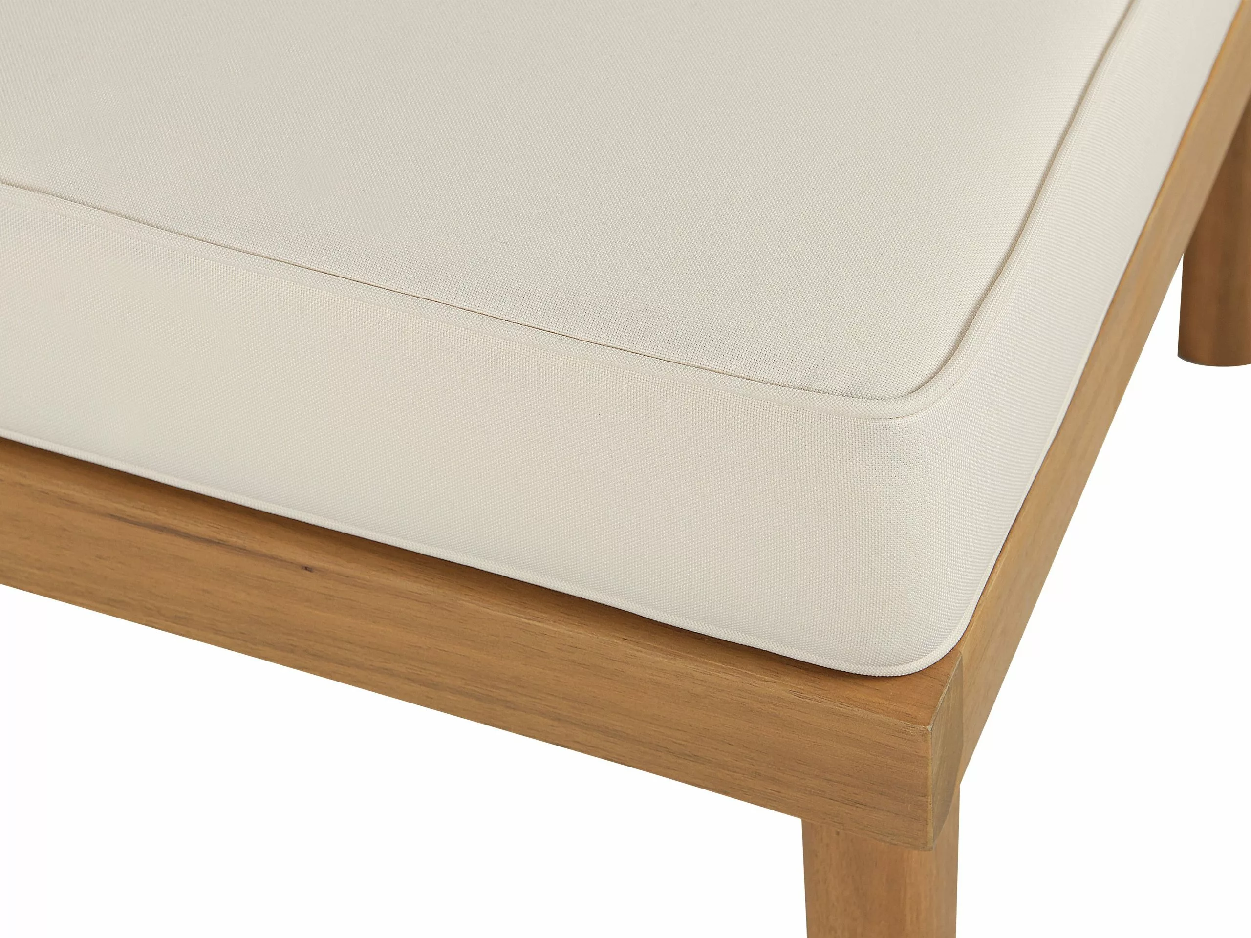 Beliani 5-istuttava Ulkosohvaryhmä Sohvapöytä Ja Rahi Akaasiapuu Valkoinen BARATTI - Image 10