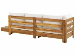 Beliani 5-istuttava Ulkosohvaryhmä Akasiapuu Oikeak. Valkoinen MARETTIMO -Ulkokalusteet myymälä undef src sa picid 834021 type whitesh image