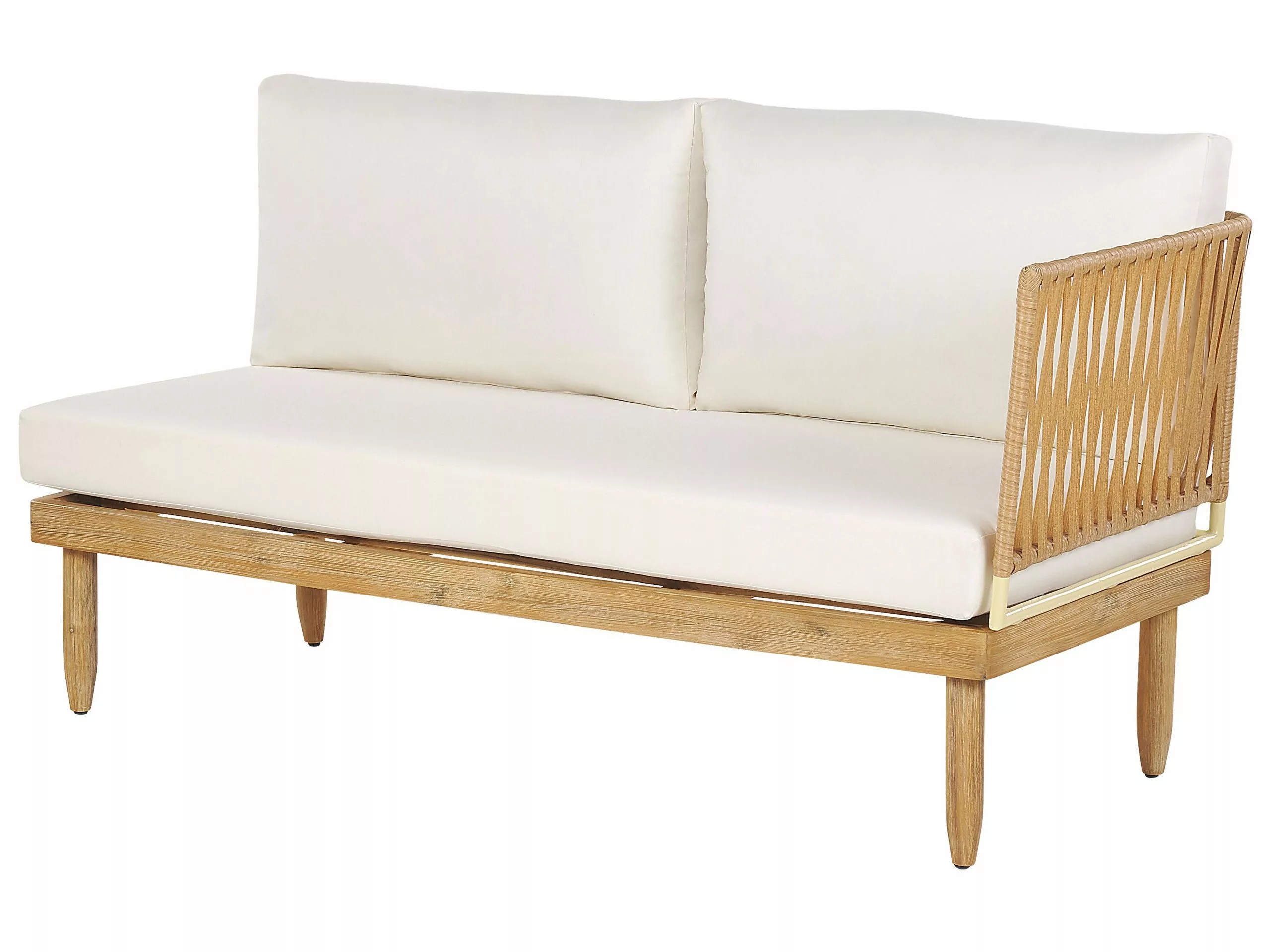 Beliani 4-istuttava Ulkosohvaryhmä Akasiapuu Oikeak. Valkoinen CREMONA - Image 10