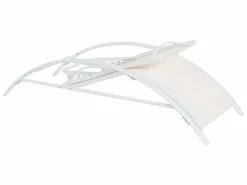 Beliani Aurinkotuoli Teräs Beige/valkoinen GAETA -Ulkokalusteet myymälä undef src sa picid 835729 type whitesh image