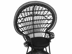 Beliani Riikinkukkotuoli Rottinki Musta EMMANUELLE -Ulkokalusteet myymälä undef src sa picid 836241 type whitesh image