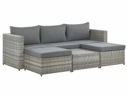 Beliani 5-istuttava Ulkosohvaryhmä Polyrottinki Oikeak. Harmaa SABBIA -Ulkokalusteet myymälä undef src sa picid 836742 type whitesh image